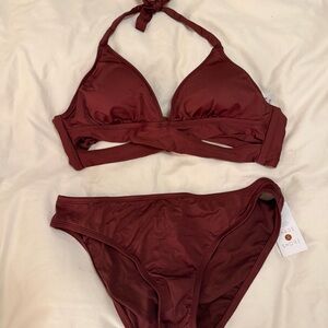 Shade and Shore Brown Bikini Set